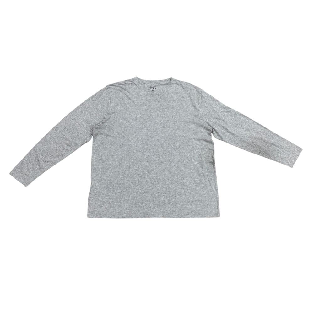 Fresh Clean Tees Mens 3XL Heathered Gray Long Sleeve Crewneck T-Shirt